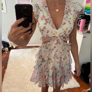 Alice + Olivia Mitzi cutout mini dress